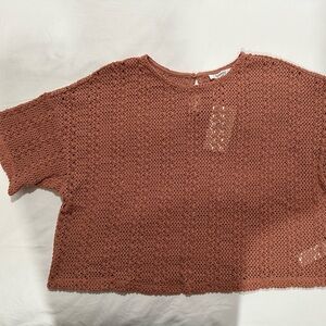 splendid collection cropped detail blouse